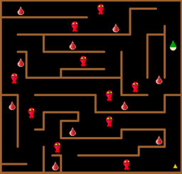 Level 3 — the maze with red ChuChu monster enemies among the jellies